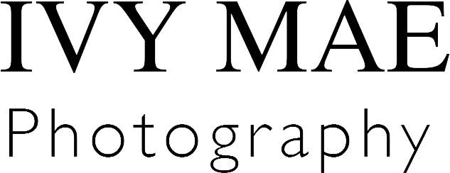 serif logo that says Ivy Mae, with Photography in sans serif and a smaller font below it.